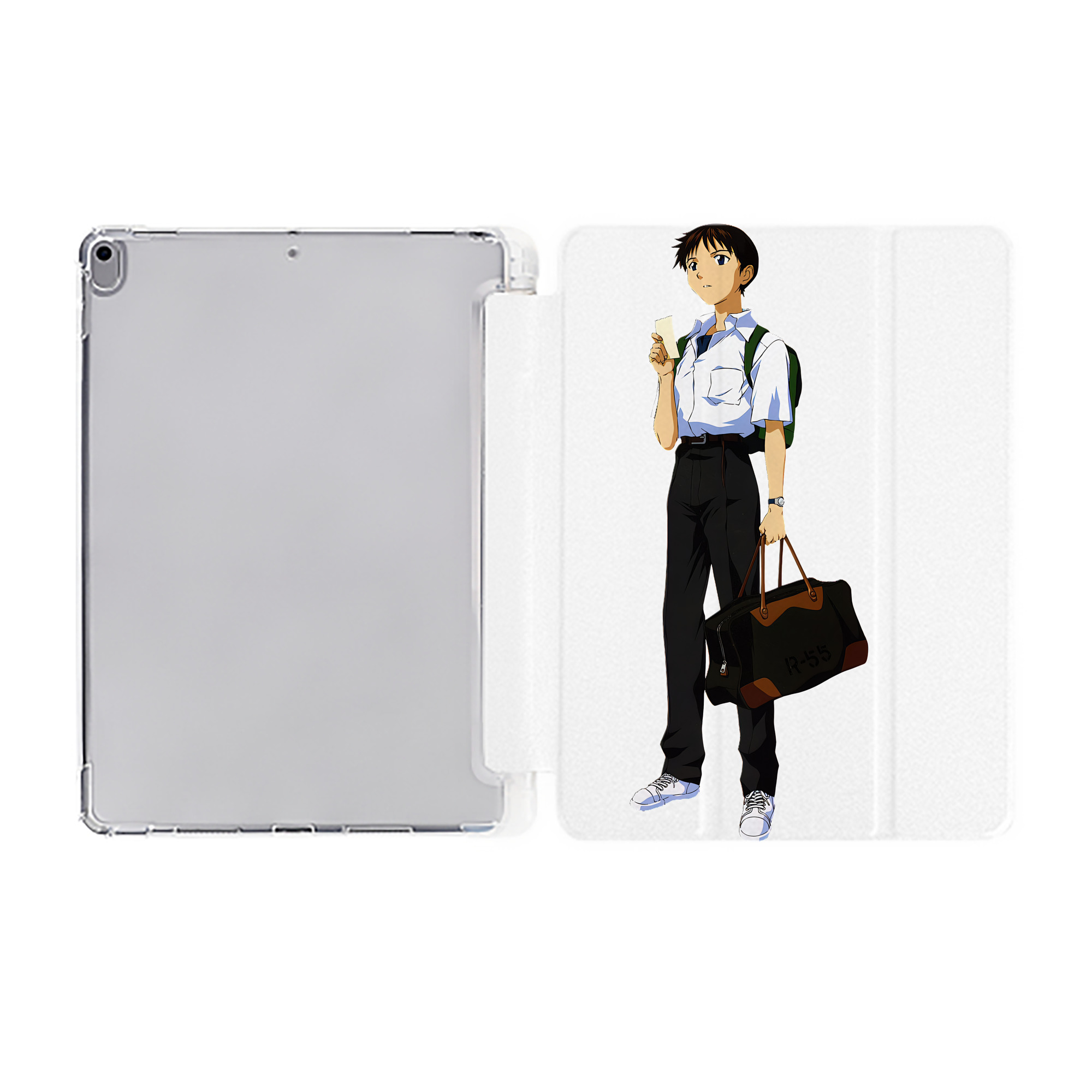 （画像用） EVA 新世紀エヴァンゲリオン IPad ケース ペン収納付き 三つ折りスタンド PUレザー×シリコン 対応機種9.5/10.5/10.9インチ